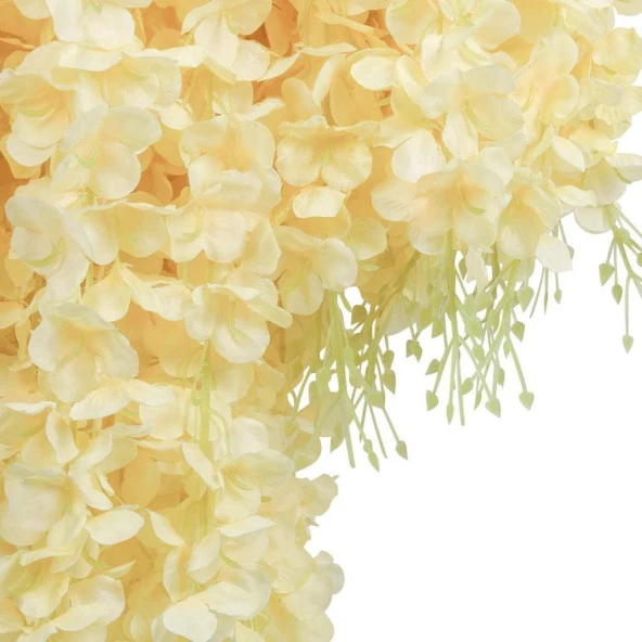 Nettenevime Sarkan Yapay Çiçek Akasya Şampanya Renk 80 cm 3 Sarkan Dallı 12 ADET BAĞ - 5