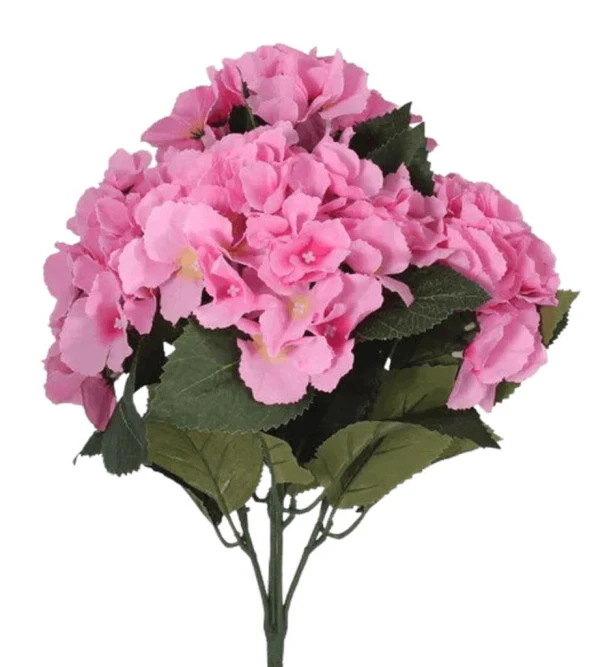 Nettenevime Yapay Çiçek Ortanca Çiçeği Demeti 43 cm Pembe ürün görseli 1