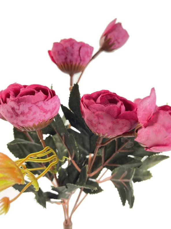 Nettenevime Yapay Çiçek Erengül Demeti 5 Dallı Pembe Koyu - Resim 2