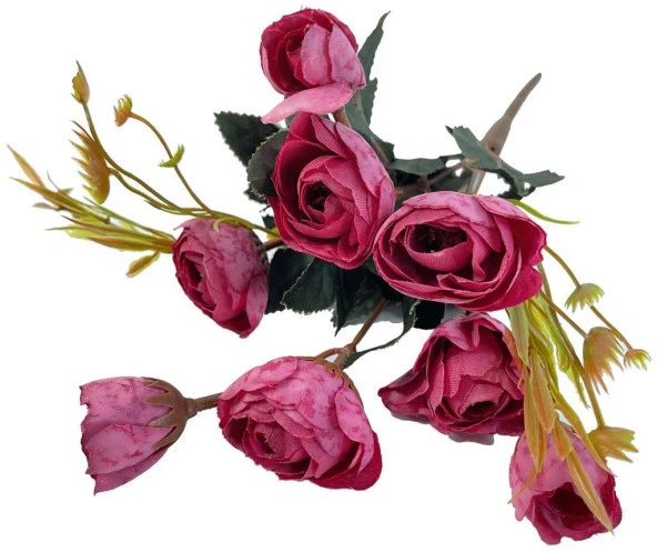 Nettenevime Yapay Çiçek Erengül Demeti 5 Dallı Pembe Koyu - Resim 3