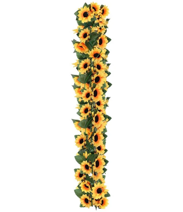 Nettenevime Yapay Çiçek Ay Çiçeği Tak Organizasyon Nişan Düğün Dekor Çiçeği Süsleme Tag 25x150cm