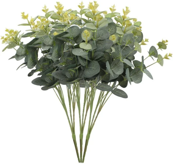 Nettenevime 3 Demet Yapay Çiçek Okaliptus Aradal YeşilBitki Arajman Çiçeği Eucalyptus ürün görseli