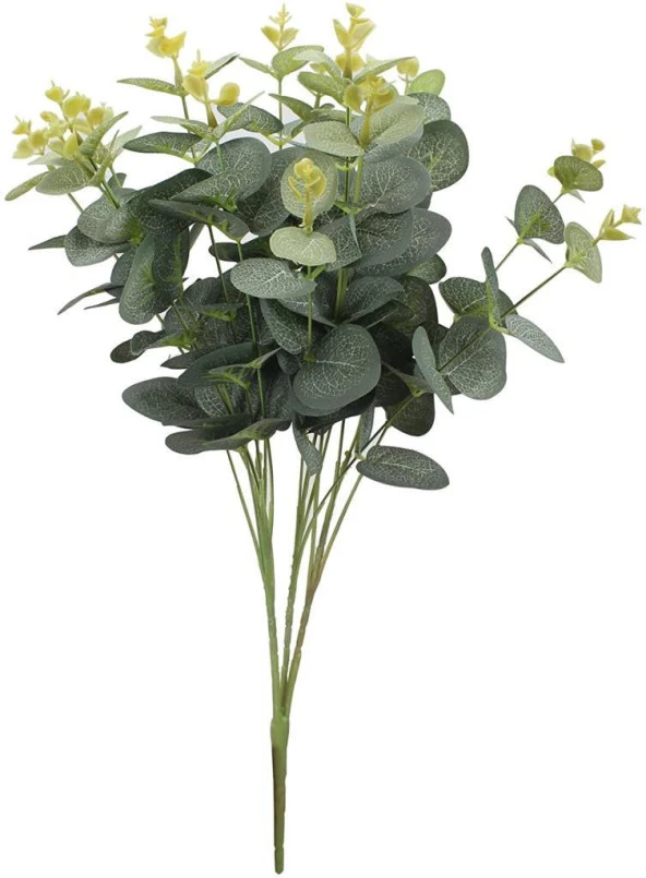 Nettenevime 3 Demet Yapay Çiçek Okaliptus Aradal YeşilBitki Arajman Çiçeği Eucalyptus - Resim 2