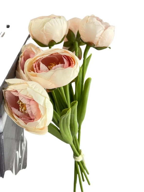 Nettenevime Yapay Çiçek Islak Yapraklı Şakayık Erengül 7 Çiçekli 30cm - Resim 4