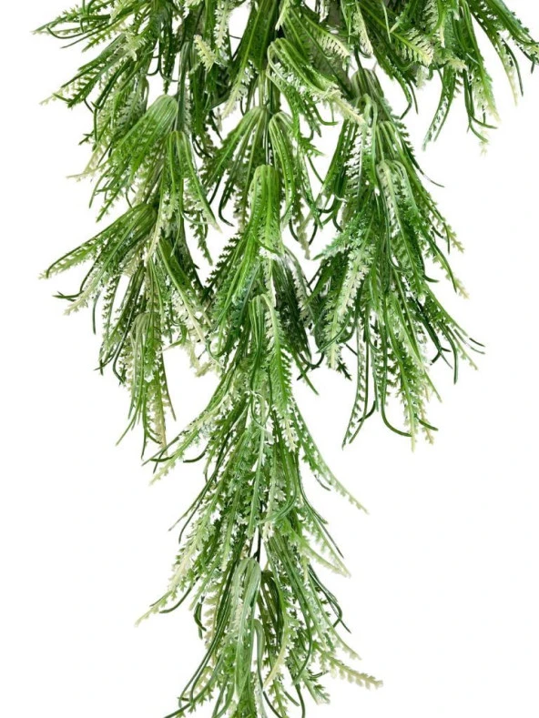 Nettenevime Yapay Çiçek Sarkan Çiçek Yeşil Beyaz Fern723 Yapay Sarmaşık  70*30cm UV Katkılı Güneşe Dayanıklı - Resim 2