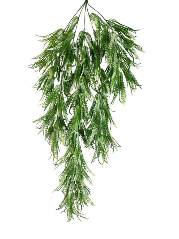 Nettenevime Yapay Çiçek Sarkan Çiçek Yeşil Beyaz Fern723 Yapay Sarmaşık  70*30cm UV Katkılı Güneşe Dayanıklı - Resim 3