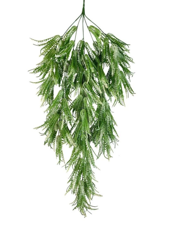 Nettenevime Yapay Çiçek Sarkan Çiçek Yeşil Beyaz Fern723 Yapay Sarmaşık  70*30cm UV Katkılı Güneşe Dayanıklı - Resim 4