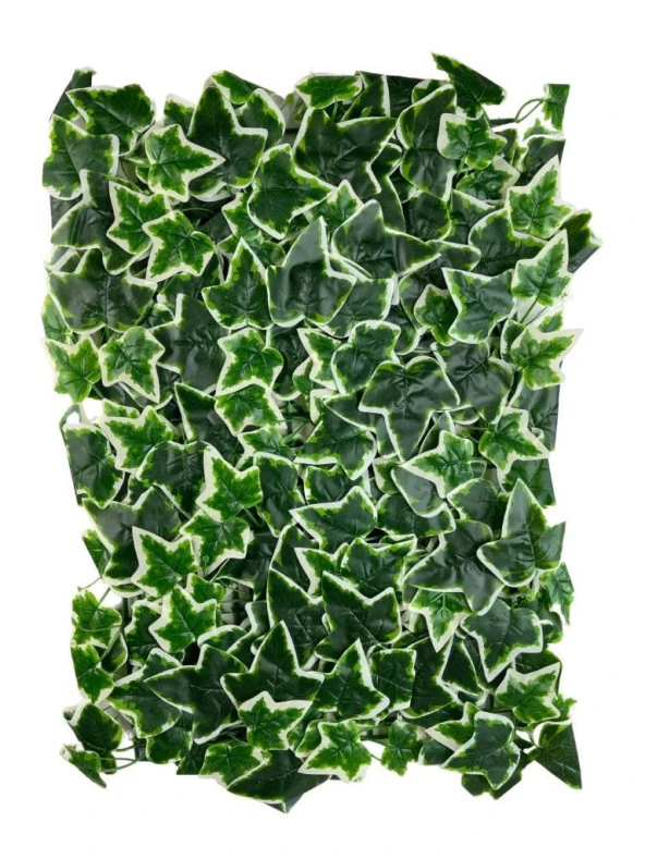 Nettenevime Yapay Çiçek Duvar Kaplama Panel Sarmaşık Hedera Tabaka 45x60 cm YeşilBeyaz Dik Duvar Uygulama - Resim 6