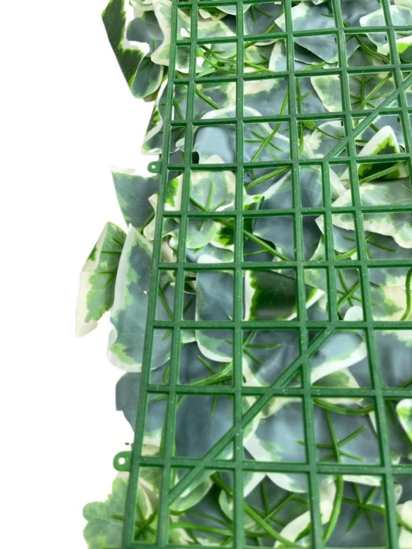 Nettenevime Yapay Çiçek Duvar Kaplama Panel Sarmaşık Hedera Tabaka 45x60 cm YeşilBeyaz Dik Duvar Uygulama - Resim 7