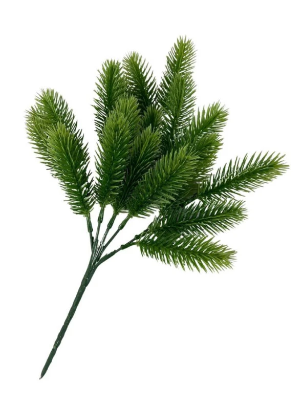 Nettenevime Yapay Çiçek Ponpon Çam Garnitür Aradal Dekoratif Yapay Bitki 30cm - Resim 3