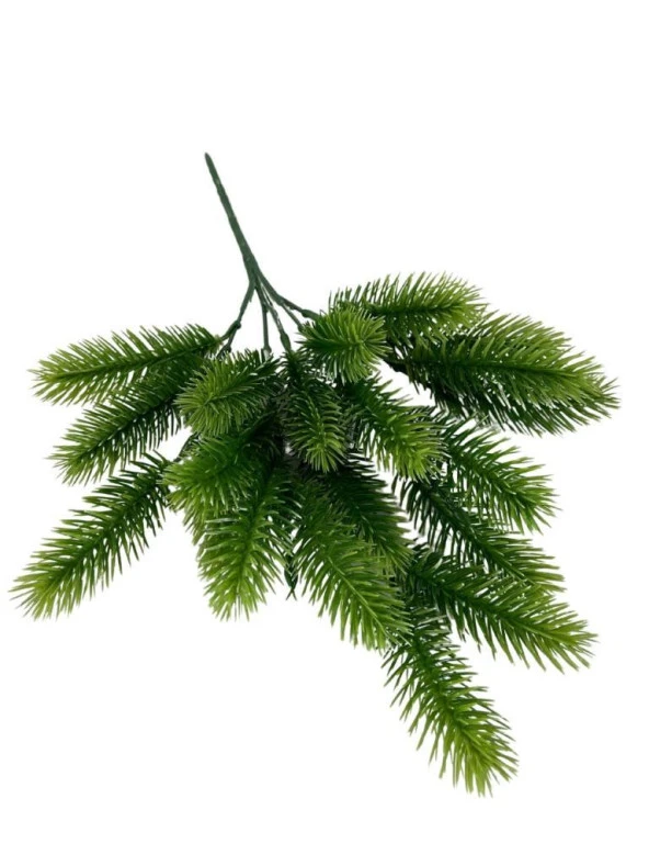 Nettenevime Yapay Çiçek Ponpon Çam Garnitür Aradal Dekoratif Yapay Bitki 30cm - Resim 4