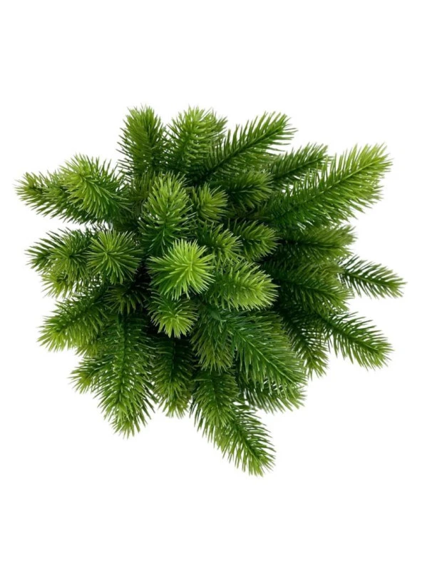 Nettenevime Yapay Çiçek Ponpon Çam Garnitür Aradal Dekoratif Yapay Bitki 30cm - Resim 5