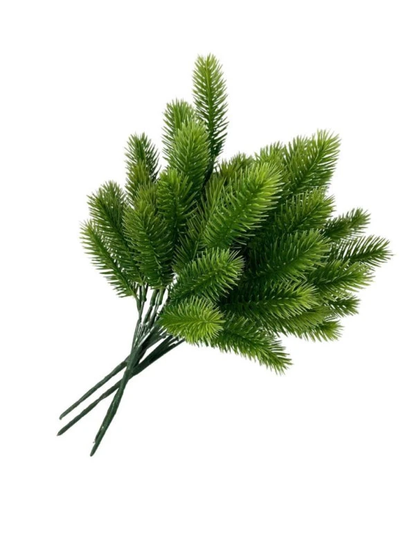 Nettenevime Yapay Çiçek Ponpon Çam Garnitür Aradal Dekoratif Yapay Bitki 30cm - Resim 6