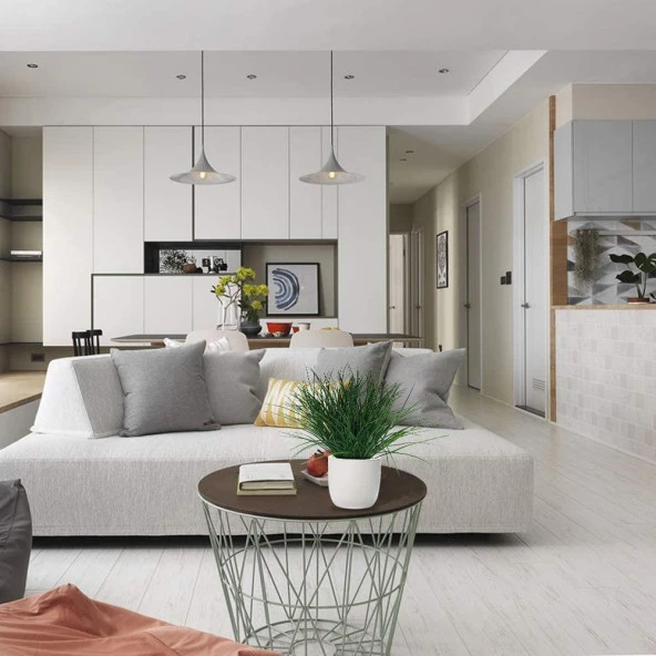 Nettenevime Yapay Çiçek Pastel Yeşil Grass Saz 50cm Bitki Yapay Çiçek Dekor Çiçeği Uzun Ot - 6