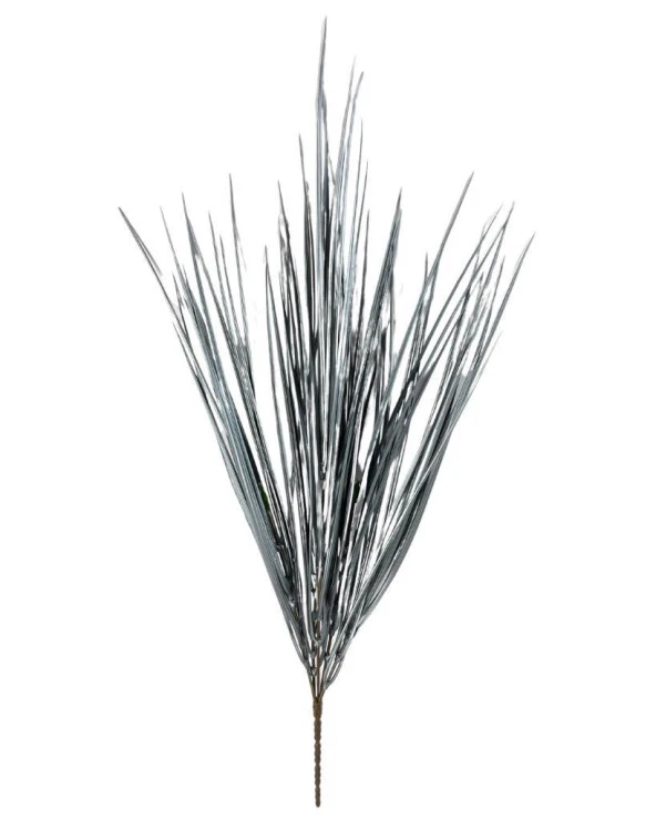 Nettenevime Yapay Çiçek Gümüş Renk Grass Saz 50cm Bitki Yapay Çiçek Dekor Çiçeği Uzun Ot