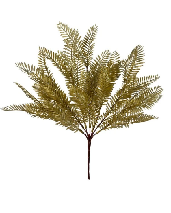 Nettenevime Yapay Çiçek Altın Gold Fern Demet Garnitür Aradal Dekoratif Yapay Bitki