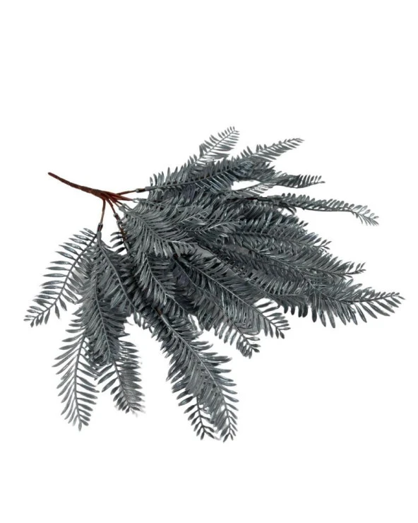 Yapay Çiçek Gümüş Fern Demet Garnitür Aradal Dekoratif Yapay Bitki - 4