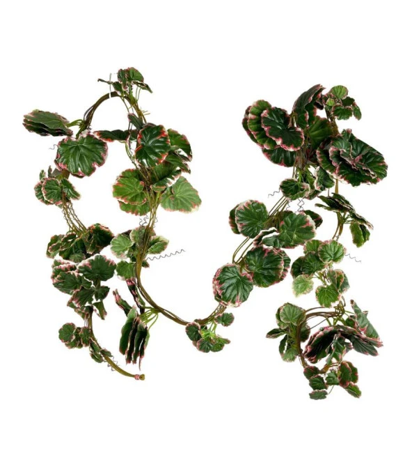 Nettenevime Yapay Sarmaşık Dolanabilen Pembe Çizgili Sardunya Yaprağı 5 li Paket 230cm Dekoratif Yapay Çiçek - Resim 4