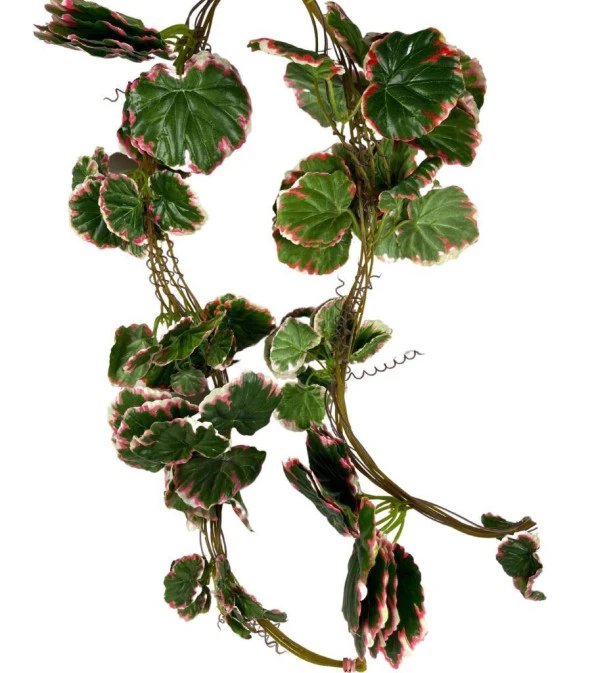 Nettenevime Yapay Sarmaşık Dolanabilen Pembe Çizgili Sardunya Yaprağı 5 li Paket 230cm Dekoratif Yapay Çiçek - Resim 6