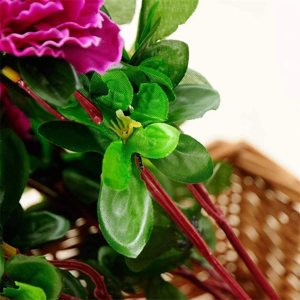 Nettenevime Yapay Çiçek Mor Açelya Demeti 7 Dallı 33*20cm - Resim 2