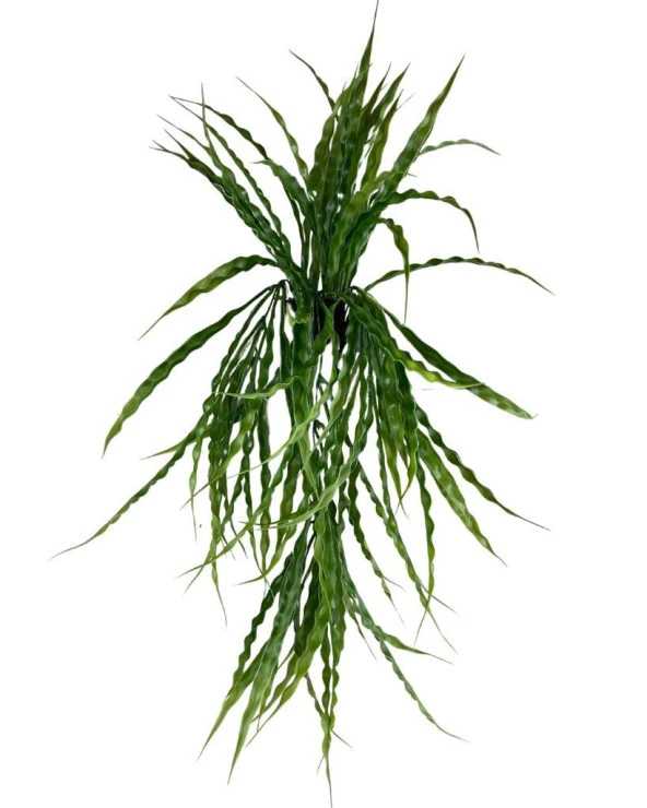 Nettenevime Yapay Çiçek Saksıda Sarkan Yeşil Kıvrımlı Saz 70cm ürün görseli 1