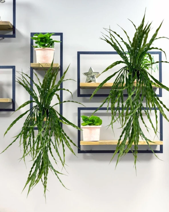 Nettenevime Yapay Çiçek Saksıda Sarkan Yeşil Kıvrımlı Saz 70cm - Resim 8