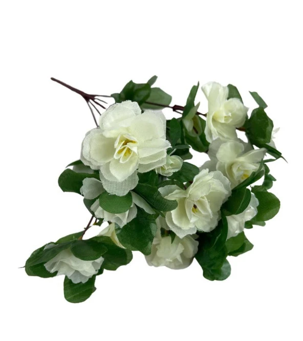 Nettenevime Yapay Çiçek Beyaz Açelya Demeti 7 Dallı 33*20cm - Resim 3
