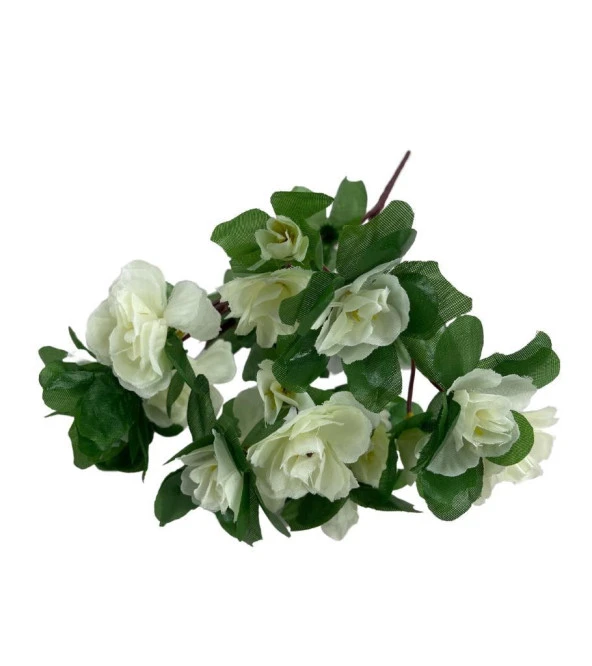 Nettenevime Yapay Çiçek Beyaz Açelya Demeti 7 Dallı 33*20cm - Resim 4