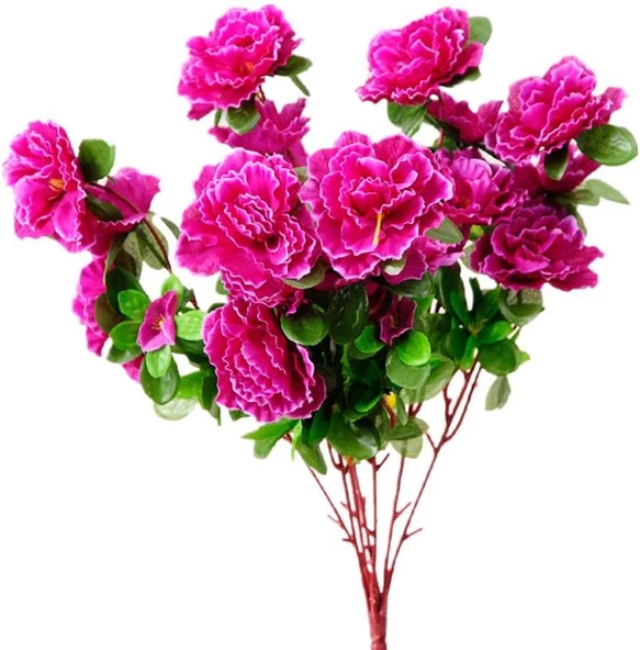 Nettenevime Yapay Çiçek Mor Açelya Demeti 7 Dallı 33*20cm - Resim 4