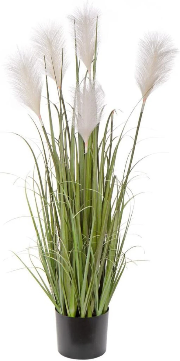Nettenevime Yapay Çiçek Saksılı Salon Bitkisi Beyaz Püskül Grass Panpas ürün görseli 1