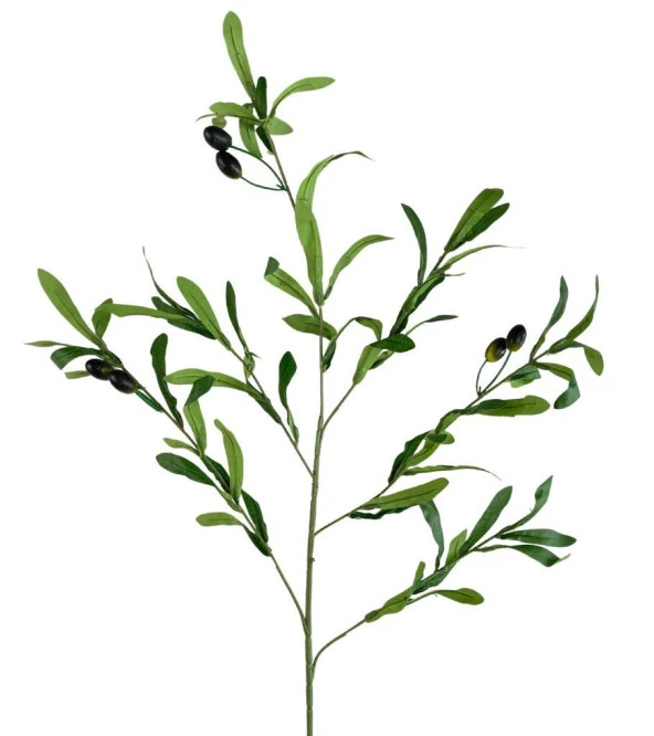 Nettenevime Yapay Zeytin Dalı Uzun Dallı 90cm 4 Meyveli