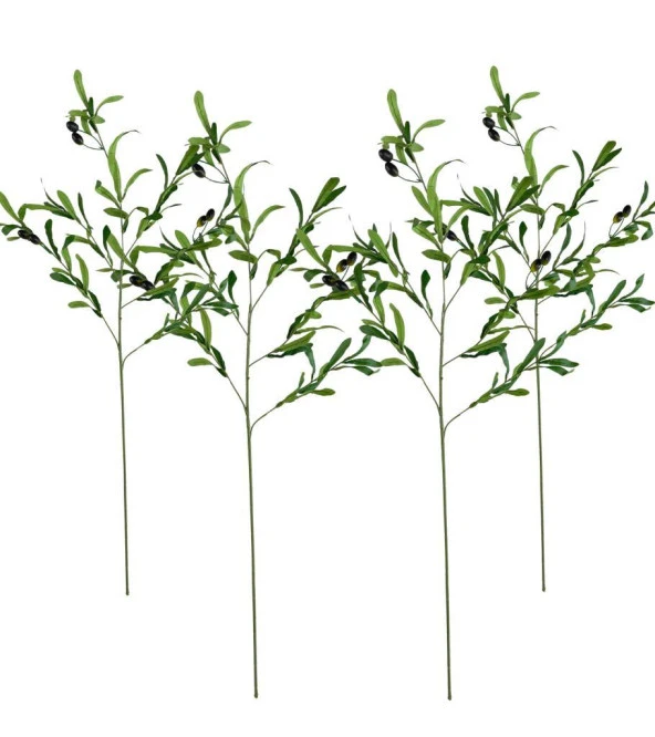 Nettenevime 4lü Set Yapay Zeytin Dalı  Uzun Dallı 90cm 6 Meyveli - Resim 2