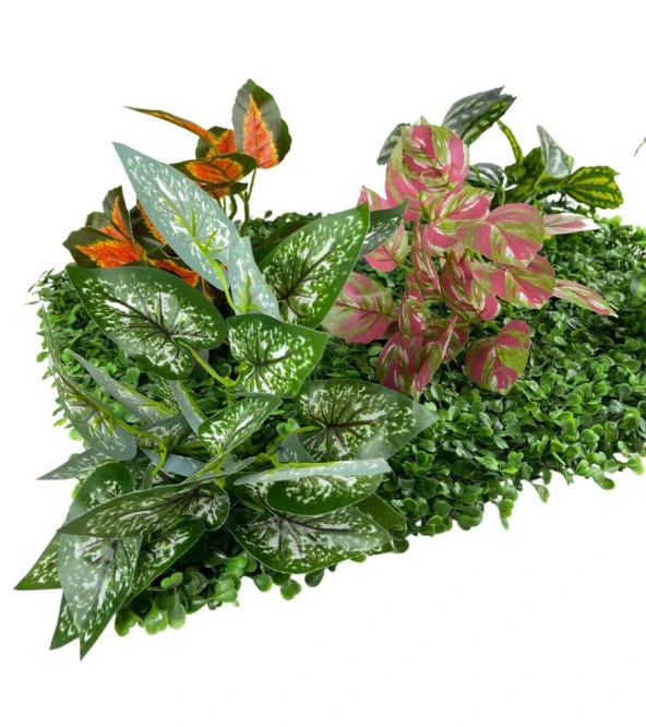 Nettenevime Yapay Çiçek Duvar Kaplama Panel Şimşir 40*60 5Demet Yeşil Bitki Dik Duvar Uygulama Çiçeği - Resim 6