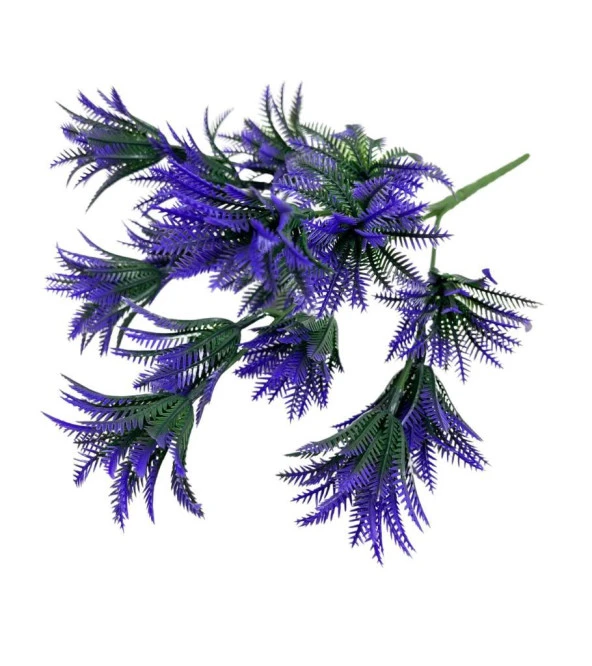 Nettenevime Yapay Çiçek Plastik Demet Mor Mini Sıkas Demeti Garnitür Aradal Dekoratif Yapay Bitki - Resim 3