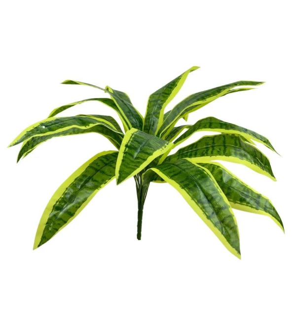 Nettenevime Yapay Çiçek Dracaena Massengena Yaprağı Demeti 11 Yapraklı 40*50cm Dik Duvar Çiçeği Yapay Bitki - Resim 2