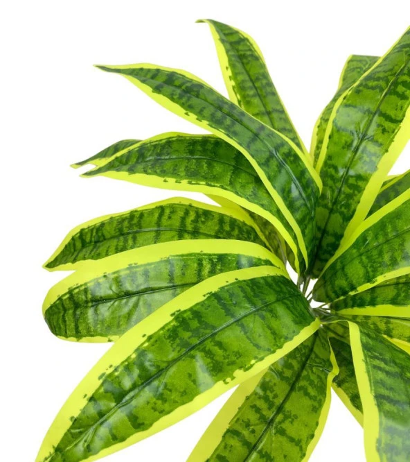 Nettenevime Yapay Çiçek Dracaena Massengena Yaprağı Demeti 11 Yapraklı 40*50cm Dik Duvar Çiçeği Yapay Bitki - Resim 4