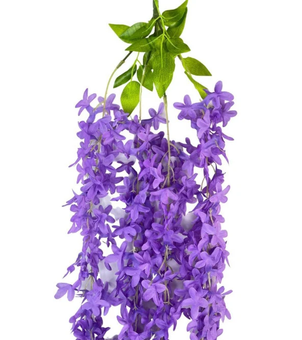 Nettenevime Yapay Çiçek Sarkan 4 Dallı Akasya 70cm MOR - Resim 3