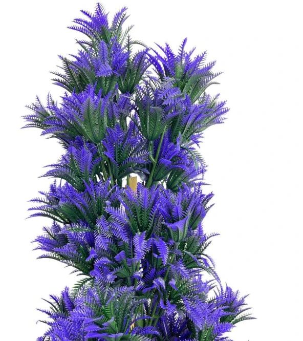 Nettenevime Yapay Çiçek Siyah Saksıda Mor Sıkas Ağacı 55cm - Resim 2