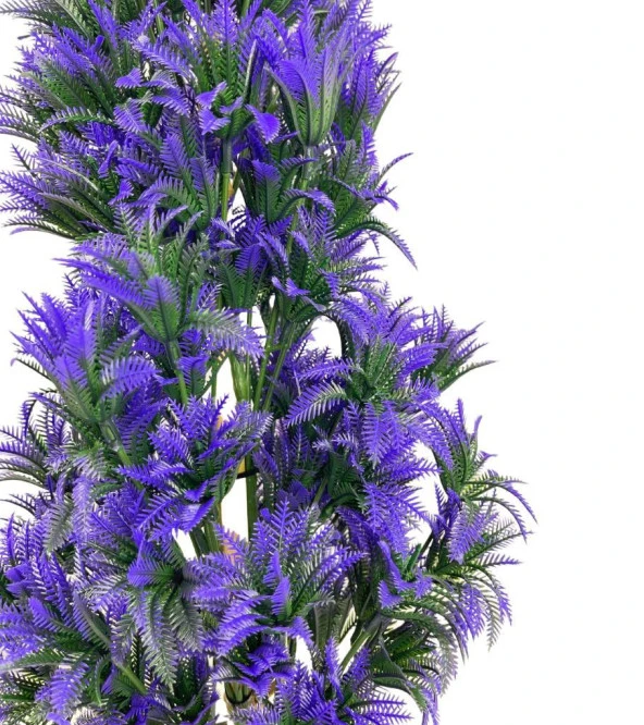 Nettenevime Yapay Çiçek Siyah Saksıda Mor Sıkas Ağacı 55cm - Resim 4