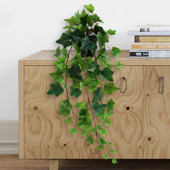 Nettenevime Yapay Çiçek Saksıda Sarkan Dev Hedera 80cm Yapay Sarmaşık Yeşil - Resim 2