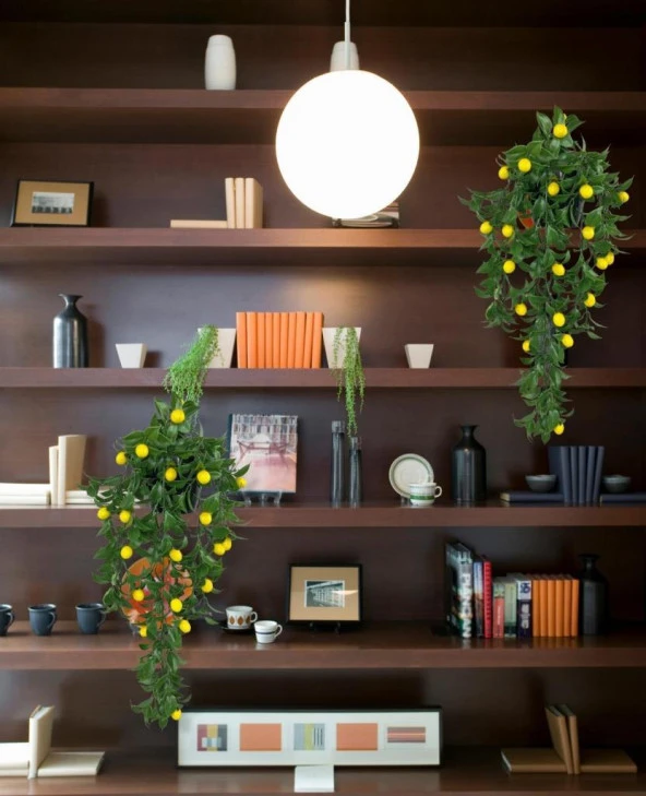Nettenevime Yapay Çiçek Sarkan Limon Yapay 60*20cm - 6