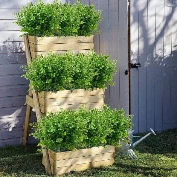 Nettenevime 5li Set Yapay Çiçek Şimşir Demet Garnitür Yeşil Aradal Dekoratif Yapay Bitki - 2