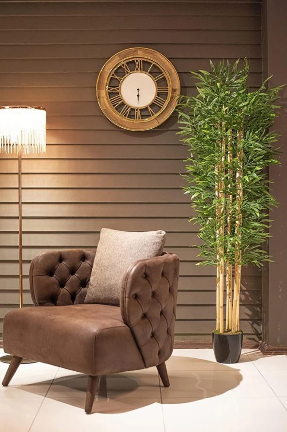 Nettenevime Yapay Bambu Ağacı 210cm Siyah Saksılı 7 dallı - Resim 7