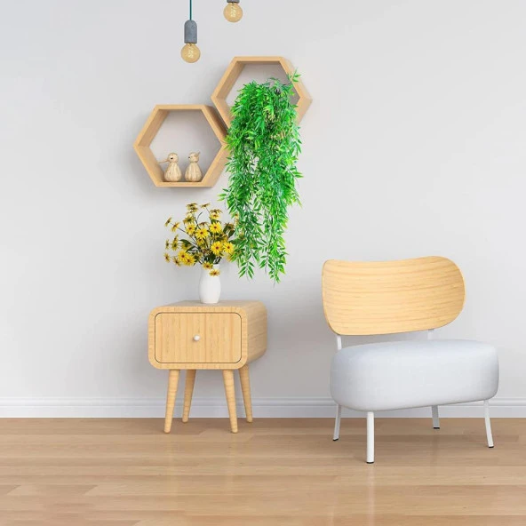 Nettenevime Yapay Çiçek Sarkan Bambu 60cm 5Dallı ty123 Yapay Sarmaşık Yeşil - 4