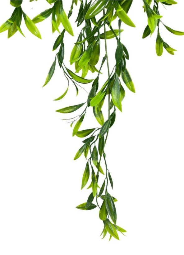 Nettenevime Yapay Çiçek Sarkan Fesleğen Yapraklı Bitki Küçük Siyah Saksıda Yapay Sarmaşık 55cm - Resim 6