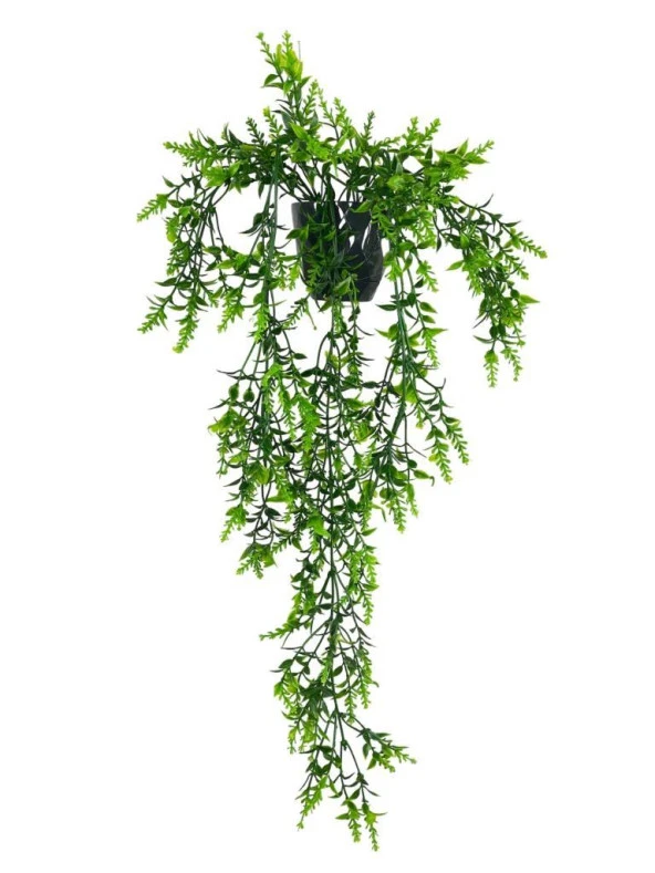 Nettenevime Yapay Çiçek Siyah Saksıda Sarkan ty60 Yeşil Bitki Yapay Sarmaşık 60cm ürün görseli