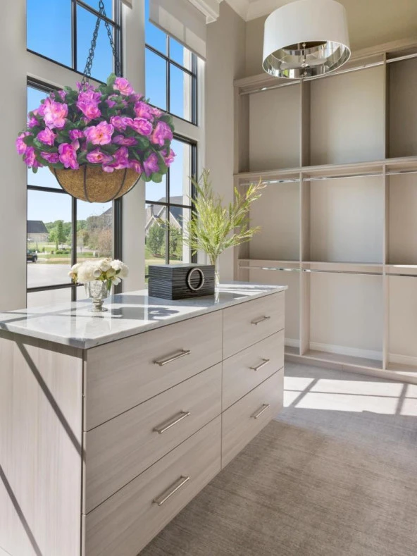 Nettenevime Yapay Çiçek Sarkaç Askılı Makreme Sepette Açelya Lila Çiçek Sepeti - Resim 3