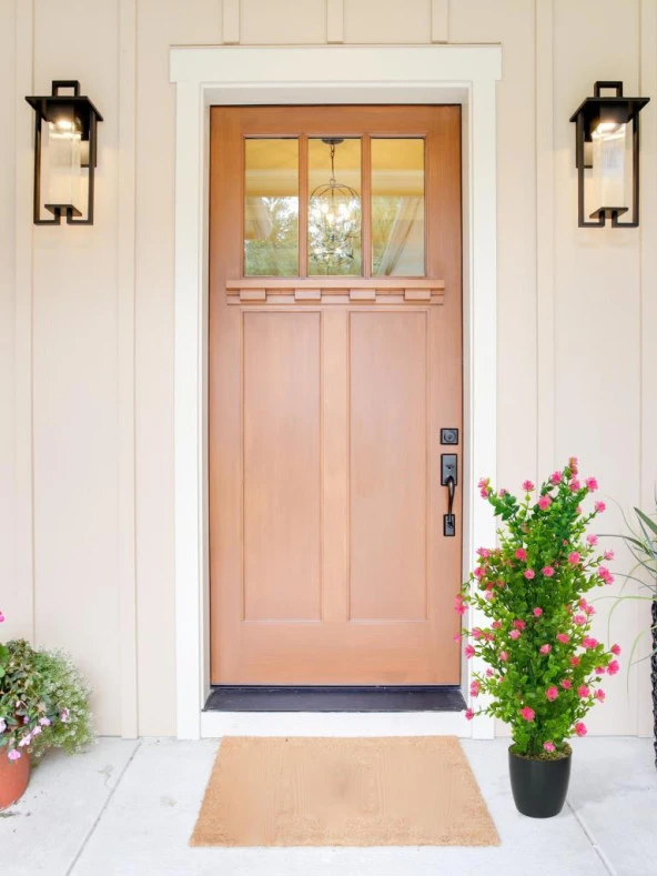 Nettenevime Yapay Çiçek Siyah Saksıda Pembe Mineli Şimşir Ağacı 55cm - Resim 2