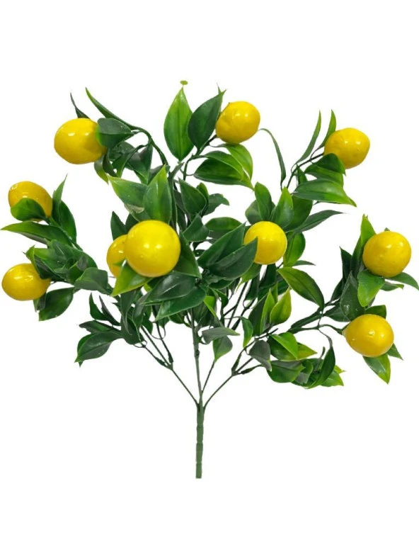 3lü Set Yapay Limon Demeti Yapay Çiçek 30*20cm Yeşil Yapraklı - 6