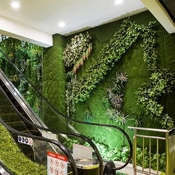 Nettenevime Yapay Çiçek Duvar Kaplama Yosun Paneli 1M2 100*100CM Moss Dik Duvar Uygulama - Resim 7